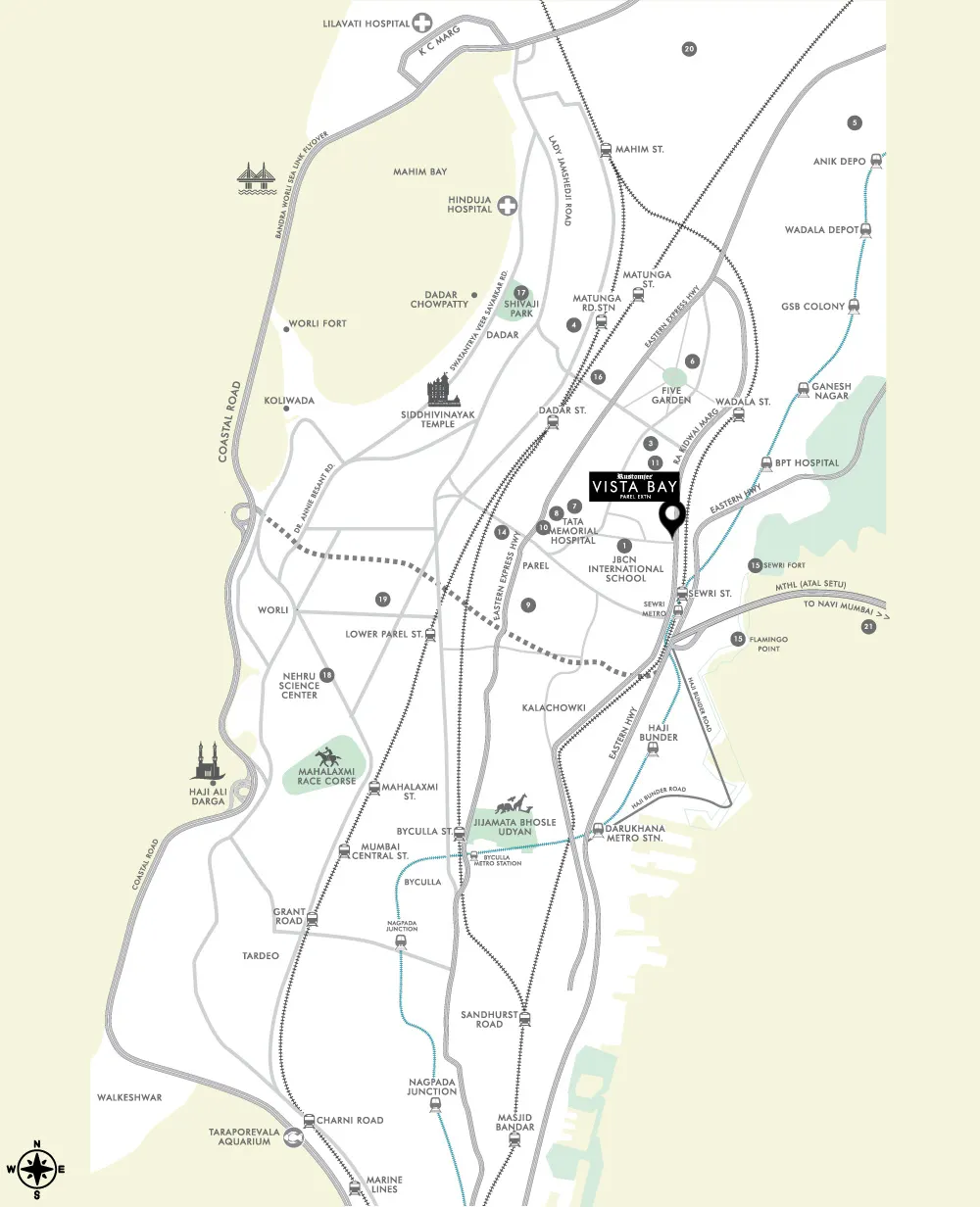 Rustomjee Vista Bay Sewri Location